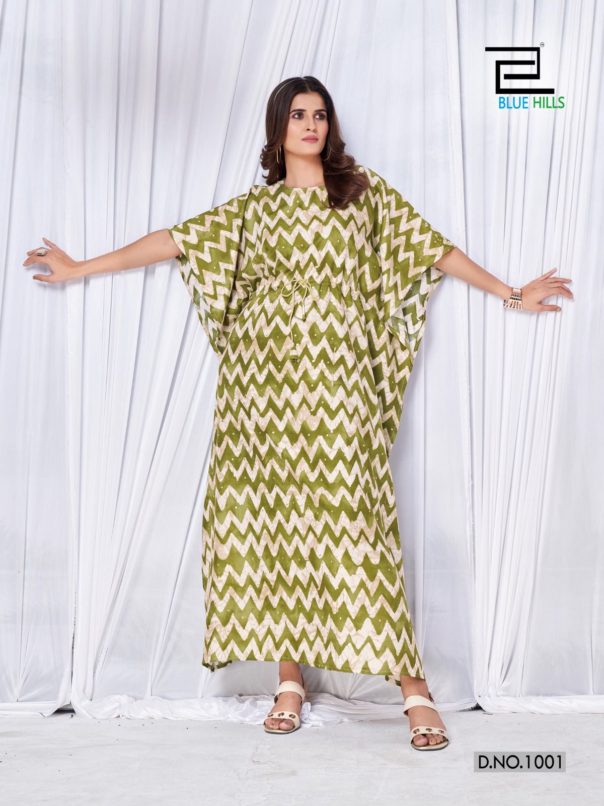 Blue Hills Glory Kaftan Style Rayon Printed Kurtis Catalog
